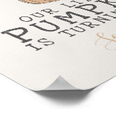 秋リトルカンプキン誕生日パーティーの看板 ポスター (角)