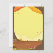 秋リトルキツネフレーム誕生日  招待状 (裏面)