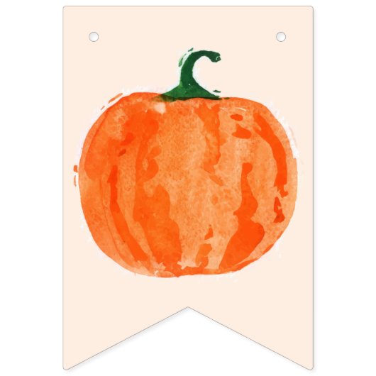 秋リトルパンプキンハッピーバースデーバンティングバナー バンティングフラッグ (第1の旗)