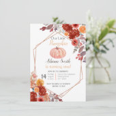 秋リトルパンプキン秋誕生日オータムパステル 招待状 (スタンド正面)