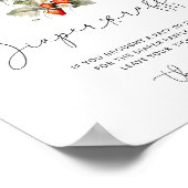 秋リトルマッシュルームのウッドランドおむつラッフルの看板 ポスター (角)