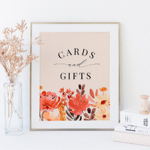 秋リトルワイルドフラワーカード&ギフトサイン ポスター