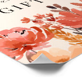 秋リトルワイルドフラワーカード&ギフトサイン ポスター (角)