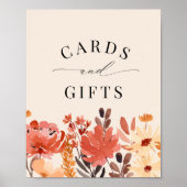 秋リトルワイルドフラワーカード&ギフトサイン ポスター (正面)