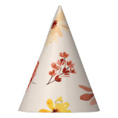 秋リトルワイルドフラワー水カラーパーティー帽子 パーティーハット (左)