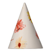 秋リトルワイルドフラワー水カラーパーティー帽子 パーティーハット (右)