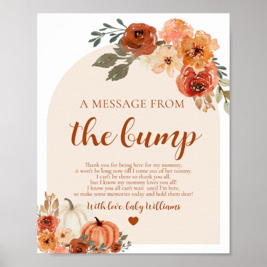 秋リトルPumpkinバンプサインからのメッセージ ポスター (正面)