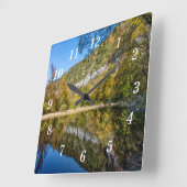 秋リフレクションズアットバッファローナショナルリバークロック スクエア壁時計 (傾斜)