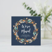 秋リースの新しいアドレスの移動告知 招待状 (スタンド正面)