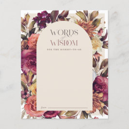 秋リースアーチタンベビーシャワーアドバイスカード