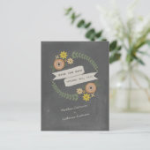 秋リースチョークインスパイアボード日付の保存 案内ポストカード (スタンド正面)