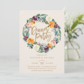 秋リースディナーパーティの招待状 招待状 (スタンド正面)