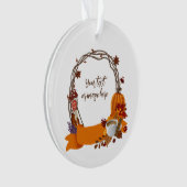 秋リースデジ絵画タル オーナメント (正面)