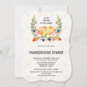 秋リースパンプキンスサンクスディナー 招待状 (正面)