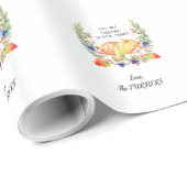 秋リースパンプキンズサンクスギビングディナーモノグラム ラッピングペーパー (ロールコーナー)