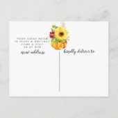 秋リースヒマワリカボチャ引っ越し案内 案内ポストカード (裏面)