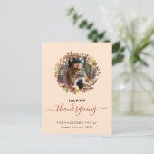 秋リースモダン感謝祭の写真 シーズンポストカード (スタンド正面)