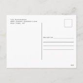 秋リースモダン感謝祭の写真 シーズンポストカード (裏面)