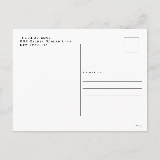 秋リースモダン感謝祭の写真 シーズンポストカード (裏面)