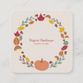 秋リース名刺 スクエア名刺 (正面)