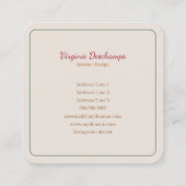 秋リース名刺 スクエア名刺 (裏面)