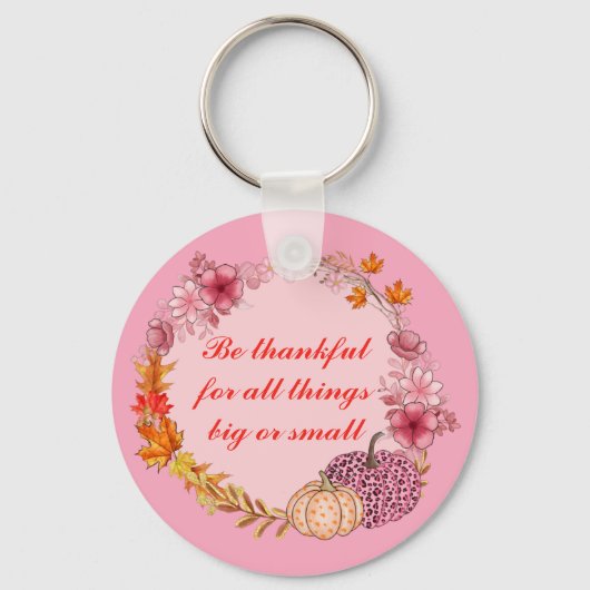 秋リース引用文キーチェーン キーホルダー (正面)