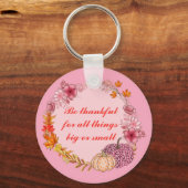 秋リース引用文キーチェーン キーホルダー (正面)