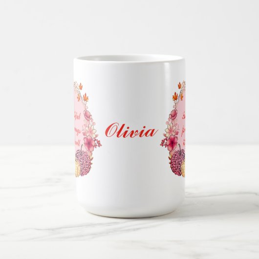 秋リース引用文コーヒーマグ コーヒーマグカップ (中央)