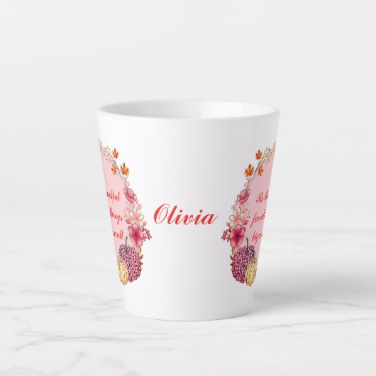 秋リース引用文ラテマググ カフェラテマグ (正面)