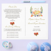 秋リース感謝祭結婚式 プログラム チラシ (シングル)