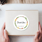 秋リース紅葉ありがとう ラウンドシール
