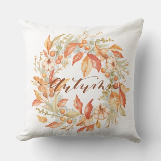 秋リース20 x 20装飾用クッション クッション (正面)
