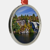 秋リーフのまわりにミンネスカ湖 メタルオーナメント (右)