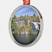 秋リーフのまわりにミンネスカ湖 メタルオーナメント (左)