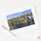 秋リーフのまわりにミンネスカ湖 長方形シール (封筒)