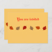 秋リーフの起動 招待状 (正面/裏面)