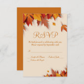 秋リーフクラシックRSVPカード 出欠カード (正面/裏面)