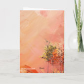 秋リーフツリーズバイブル聖句ハッピー感謝祭 カード (裏面)