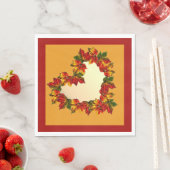 秋リーフハート紙ナプキン スタンダードランチョンナプキン (インサイチュ)