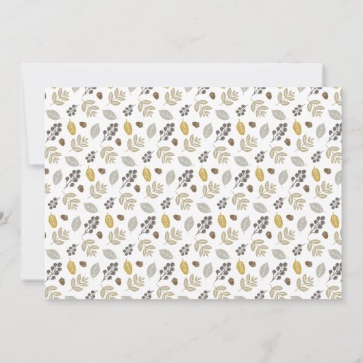 秋リーフ感謝祭ディナーパーティの招待状 招待状 (裏面)