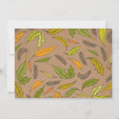 秋リーフ感謝祭ディナーパーティの招待状 招待状 (裏面)