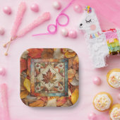 秋リーフ秋カラフルの離れ紙プレート ペーパープレート (パーティー)