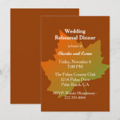 秋リーフ結婚のリハーサルディナー 招待状 (正面/裏面)