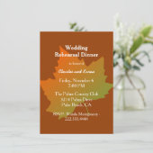 秋リーフ結婚のリハーサルディナー 招待状 (スタンド正面)