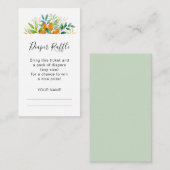 秋リーフ花束ベビーシャワーおむつラッフル エンクロージャーカード (正面/裏面)