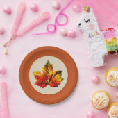 秋リーフ7インチ紙プレート ペーパープレート (パーティー)