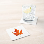 秋リーフ – 秋カラー – ストーンコースター スクエアペーパーコースター (インサイチュ)