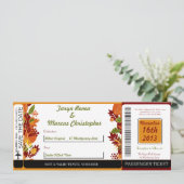 秋リーフLeav搭乗パス結婚式招待状 招待状 (スタンド正面)