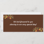 秋リーフLeav搭乗パス結婚式招待状 招待状 (裏面)