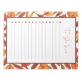 秋リーフTo Doリストメモ帳 ノートパッド (正面)